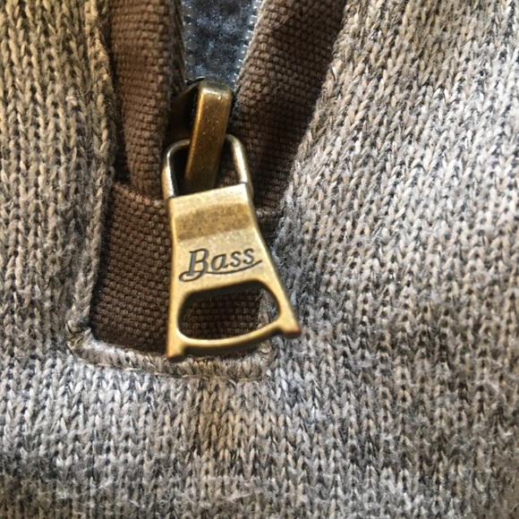 GH Bass & Co Grey Half Zip Medium Sweatshirt - Picture 5 of 9